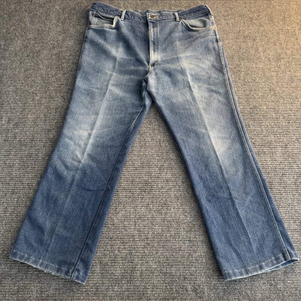 Lee Jeans Men Blue 100% Cotton Denim Straight Leg Regular Fit Medium Wash